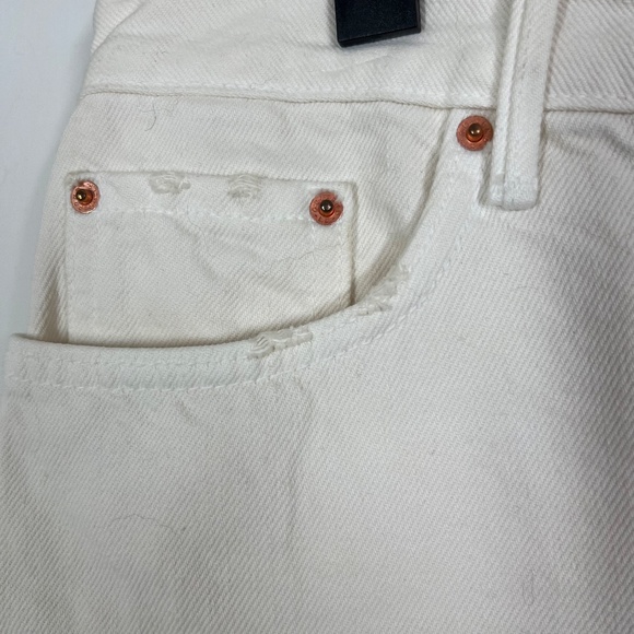 GRLFRND‎ Blare White Jean Skirt, Larchmont Ivory, 30 - Picture 3 of 13